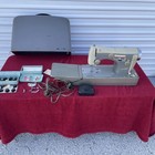 Necchi Supernova Sewing Machine   Case   Foot Pedal   Extension Tableaccessories