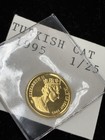 1995 Isle Of Man 1 25 Oz Crown 0 999 Fine Gold Coin turkish Cat 