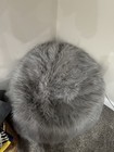 Pottery Barn Teen Faux Fur Grey Bean Bag Chair