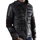 Men Black Military Leather Jacket Style Jacket  Leather Jacket