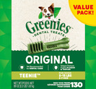 Greenies Original Teenie Natural Dental Dog Treats Pack Of 130  exp 03 2026 