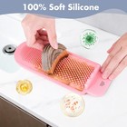 Lymphatic Brush Silicone Cleaning Mat 9 45 X 3 86 X 0 83 Inches  Pink