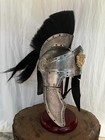 Antique Medieval Roman Centurion Vintage Helmet Armour With Black Crest Plume Fo