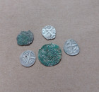 5 Medieval Mixed Period 1390-1525 Silver Coins Crusaders Lot  1 2gr 
