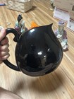 Whimsical Vintage Black Cat Ceramic Teapot Pitcher Quirky Retro Decorative Pot
