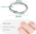 6 Mm Metal Split Jump Rings Double Loops 500 Pcs Mini Ring Connectors For Jewelr