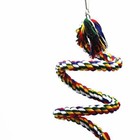 Flexible Cotton Rope Bird Perch - Colorful Climbing Rope Swing For Parrots 50cm 