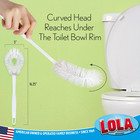 Toilet Bowl Brush W  Curved Head  By Lola  3 Pk  Durable Poly Fiber Bristles