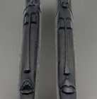 African Hand Carved Wood Masks Set Of 2 Tribal 15x2    Wall Hangings  Home Decor