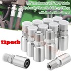 12-pack 1 2  Hose X 1 2  Nptf Male Pipe Thread Hydraulic Hose End Crimp Fittings