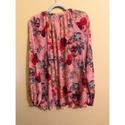 Torrid Pink Floral Georgette Tie Neck Blouse Long Sleeve Top Womens Plus Size 2