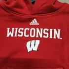 Adidas Wisconsin Badgers Toddler Hoodie Sweatshirt 4t Cotton Blend Red 158
