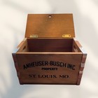 Vintage Anheuser-busch Budweiser Miniature Wooden Box 6x4x4 