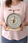 Vintage Hanson Baby Scale Stork Nursery Farmhouse Decor 1950s
