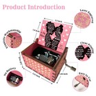 To My Mom Wooden Music Box With Handle For Mom Vintage Hand Crank Antique Mus   