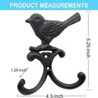 Antique Vintage Animal Cast Iron Bird Wall Hanger Hooks Rack  1 Pack 