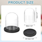 Glass Cloche Display Dome 4 7  X 3 5  Glass Dome Display Case Black