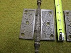 2 - Victorian Old Door Hinges 3 1 2   X 3 1 2  Large Steeple Pins Top And Bottom