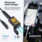 Motorcycle Usb-c Charger  Sae To Usb Adapter  27w Dual Port Fast Black 