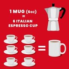 Bialetti Moka Express Iconic Italian Stovetop Espresso Maker - 6 Espresso Cups
