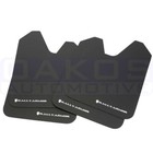 Rally Armor Basic Universal Mud Flaps Set Of 4 No Hw  Black W  White Mf12-bas-wh