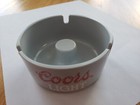 Coors Beer Ashtray White Plastic Cigarette Tray Bar 3 1 2 