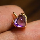 Purple Amethyst Heart Necklace Genuine Gemstone Pendant In 925 Sterling Silver