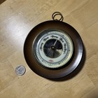 Vintage Wood Brass Glass Atco Barometer Made In Germany Untested Antique  