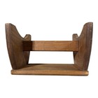 Vtg Step Stool Artisan Solid Wood Seat Plant Stand 11    Handcrafted