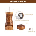 Salt And Pepper Grinders Set  Manual Wooden Salt And Pepper Mills Shakers  Ceram