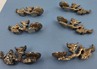 Vintage Chinese Dragon Set Of 6 Heavy Metal Chopstick Spoon Holders Rests