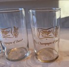 Vintage Miller High Life Beer Glasses - Champagne Of Beers-set  4  Gold Logo  4   