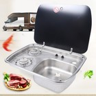2 Burner Gas Stove 1 35kw Rv Camper Cooktop Boat Caravan Cooker Lightweight