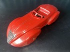 Wyandotte Red Pressed Steel Art Deco Large Speedster Car 25cm 10 Inches - 1930   s