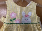 Vintage Sz 4 Samara Girls Dress  Yellow With Bunny And Flowers