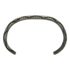 Vintage Native American Navajo Sterling Silver Square Wire Stamped Cuff Bracelet
