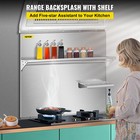 Vevor Range Backsplash With Shelf  Stainless Steel Backsplash  29 5 X 29 5 Inch