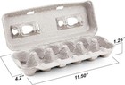 Mt Products Blank Natural Pulp Egg Cartons   Holds 12 Eggs - Pack Of 5