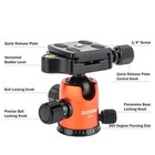 Zomei Pro Camera Tripod Ball Head Stand Travel For Canon Nikon Dslr Camera