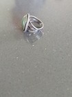 Vintage Southwest Native American Green Turquoise   Sterling Ring Size 6 - F137