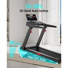 Auto Incline Treadmill 3 5hp Quiet Motor Folding Running Machine 400lbs Capacity