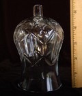 Homco Home Interior   Geometric Design Clear Glass   Peg Votive Candle Holder