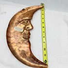 Vintage Bigra Swiss Copper Crescent Moon Face Wall Hanging Switzerland Celestial