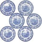Spode Blue Room Collection Plates   Set Of 6 10 5-inch - Zoological Theme