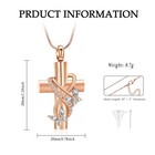 Cross Urn Necklace For Ashes Cremation Jewelry Stainless Steel Keepsake Memorial