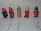 Vintage 1930 s Disney Celluloid Snow White Dwarf Set Of Five Charms