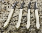 Cutco 1759 Jd White Pearl Handle Serrated Steak table Knife Set Of 4  read 