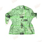 Dressbarn Women s Medium 100  Linen Green Blazer Jacket Pinch Waist