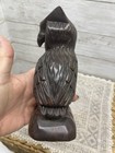 Vintage Hand Carved Wooden Wood Horned Owl Figurine Statue Ironwood Mid Century