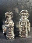2 Vintage Meriden Britannia Figural Silverplated Napkin Ring Holders Reprod  box